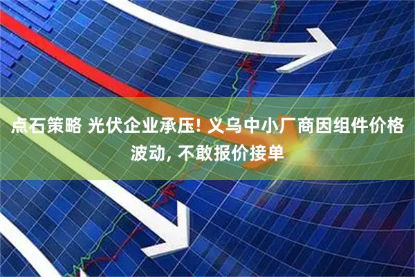 点石策略 光伏企业承压! 义乌中小厂商因组件价格波动, 不敢报价接单